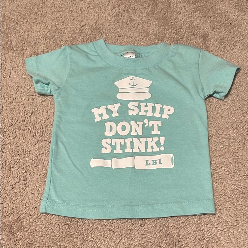 Blue Short Sleeve Tee with Nautical Design